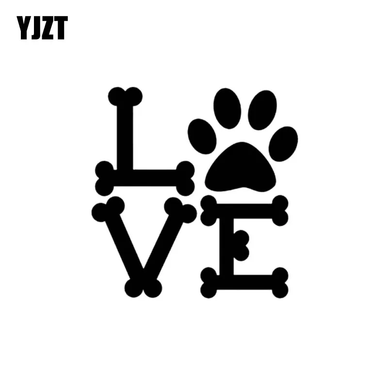 YJZT 10.2CM*10.4CM Love Paw Bone Dog Cat Paw Prints Vinyl Car Sticker Decals Black/Silver C10-00472
YJZT 10.2CM*10.4CM Love Paw Bone Dog Cat Paw Prints Vinyl Car Sticker Decals Black/Silver C10-00472