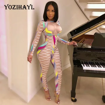 YOZIHAYL Multi Bandage Pattern Print Skinny Jumpsuits Autumn Long Sleeve Slim O-Neck Rompers Sexy Club Empire Waist Jumpsuits
YOZIHAYL Multi Bandage Pattern Print Skinny Jumpsuits Autumn Long Sleeve Slim O-Neck Rompers Sexy Club Empire Waist Jumpsuits