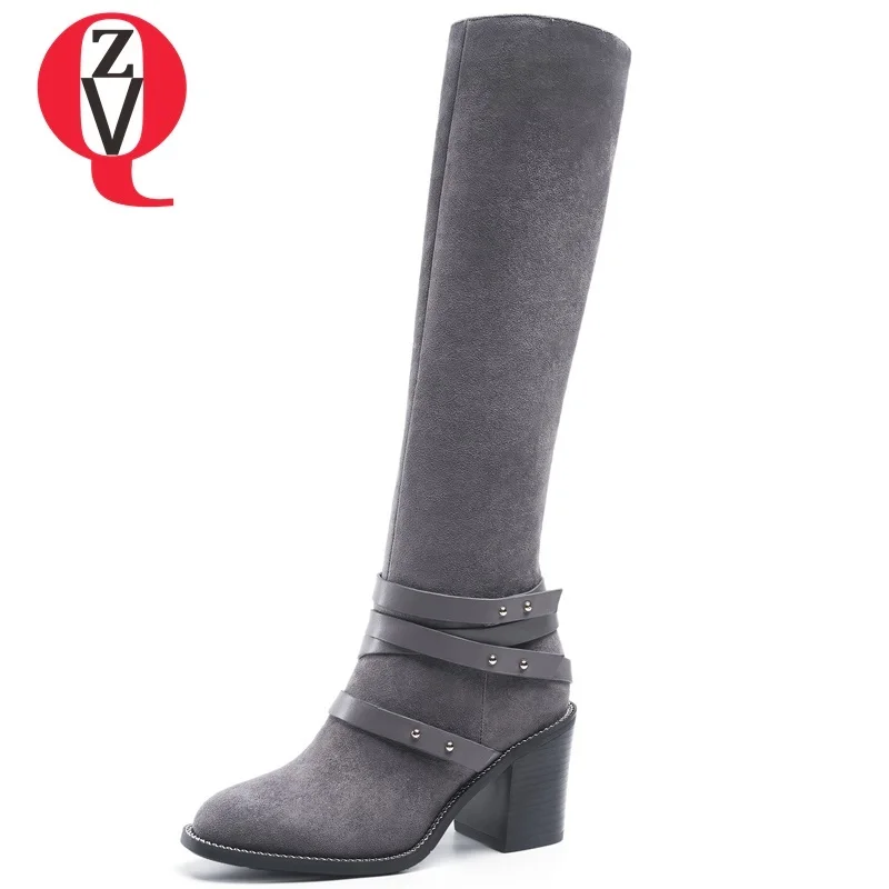 ZVQ 2018 winter new fashion popular flock shoes women metal decoration round toe high square heel zip two colors knee high boots
ZVQ 2018 winter new fashion popular flock shoes women metal decoration round toe high square heel zip two colors knee high boots