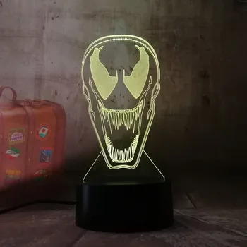 3d Lamp DC Marvel Comics Movie Venom Figure Nightlight for Office Room Decor Color Changing Touch Sensor 3d Led Night Light Lamp
3d Lamp DC Marvel Comics Movie Venom Figure Nightlight for Office Room Decor Color Changing Touch Sensor 3d Led Night Light Lamp
