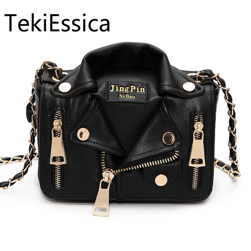 TekiEssica Designer Cool Jacket Shaped Punk Motobike Silver Women Shoulder Bag Mini Crossbody Bag
TekiEssica Designer Cool Jacket Shaped Punk Motobike Silver Women Shoulder Bag Mini Crossbody Bag