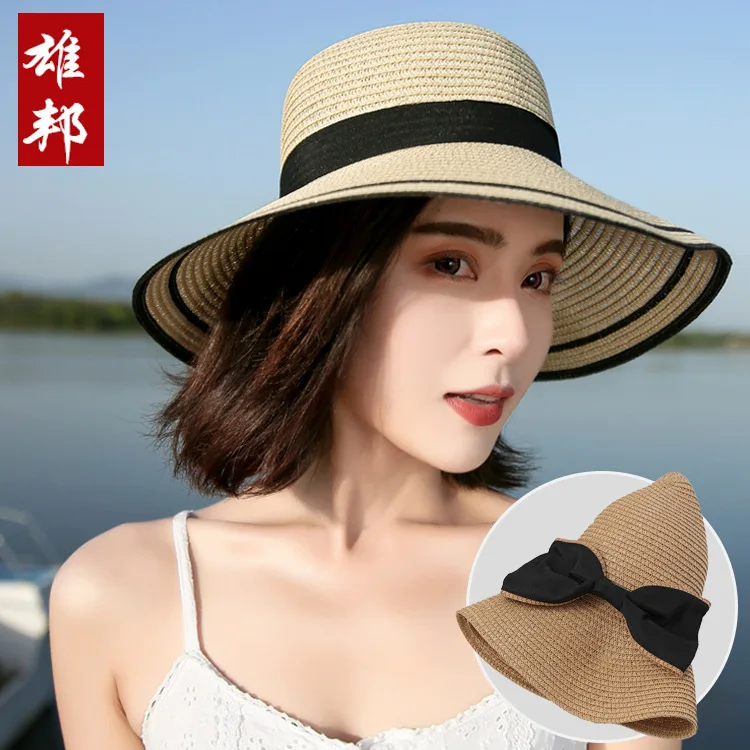 Female Spring and Summer Outdoor Travel Holiday Sunscreen Shade straw hat bow folding beach Korean version Dalian hat
Female Spring and Summer Outdoor Travel Holiday Sunscreen Shade straw hat bow folding beach Korean version Dalian hat