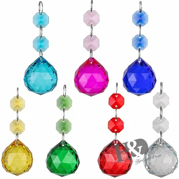 H&D 30mm Crystal Ball Prism Rainbow Maker Collection Hanging Suncatcher Chandelier Wedding Favors Window Curtains Deco,Pack of 7
H&D 30mm Crystal Ball Prism Rainbow Maker Collection Hanging Suncatcher Chandelier Wedding Favors Window Curtains Deco,Pack of 7