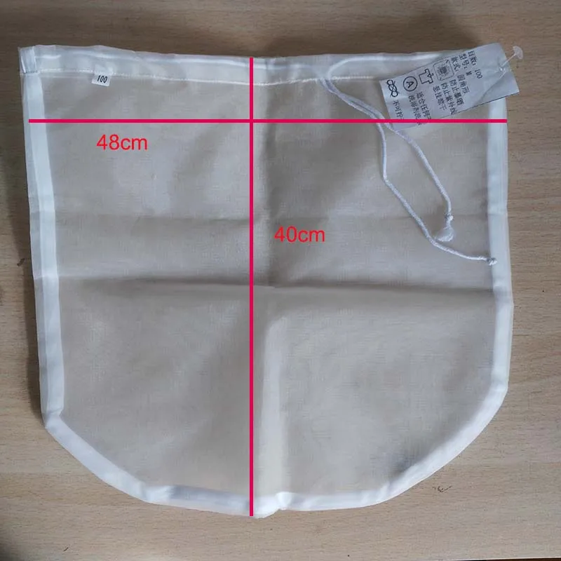 Image Hot Sale 2pc lot Free Shiping Lager Home Brew Filter Bag Ale Brewing Reusable Wort Filter Bag For Malt Boiling