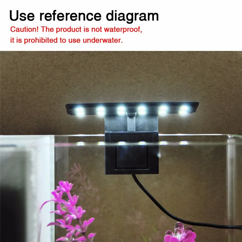 Aquarium LED Light Plants Grow Lighting Fish Tank Waterproof Clip-on Lamp 16