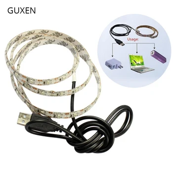 GUXEN 5V USB Led Strip Light SMD 3528 Chip light strips No-waterproof for TV Desktop PC Screen Backlight 50cm-500cm
GUXEN 5V USB Led Strip Light SMD 3528 Chip light strips No-waterproof for TV Desktop PC Screen Backlight 50cm-500cm