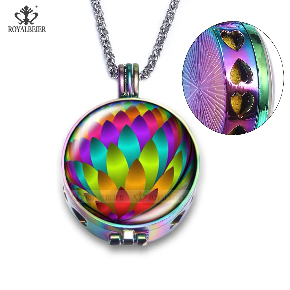 ROYALBEIER New Colorful Aromatherapy Necklace Vintage Silver Essential Oil Diffuser Steel Necklace Perfume Lockets Pendants
ROYALBEIER New Colorful Aromatherapy Necklace Vintage Silver Essential Oil Diffuser Steel Necklace Perfume Lockets Pendants