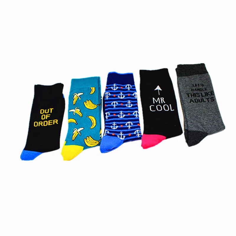 Cartoon banana print socks letter mr cool out of order boat anchor cute fun men cotton sock sporting casual comfort breathable
Cartoon banana print socks letter mr cool out of order boat anchor cute fun men cotton sock sporting casual comfort breathable