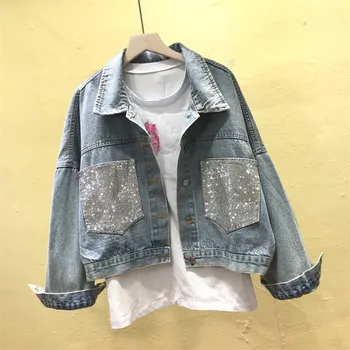 2020 Spring New Denim Jacket Women Autumn Jeans Coats Ladies Denim coat Streetwear Vintage Loose Bomber Jacket Women Basic coat
2020 Spring New Denim Jacket Women Autumn Jeans Coats Ladies Denim coat Streetwear Vintage Loose Bomber Jacket Women Basic coat