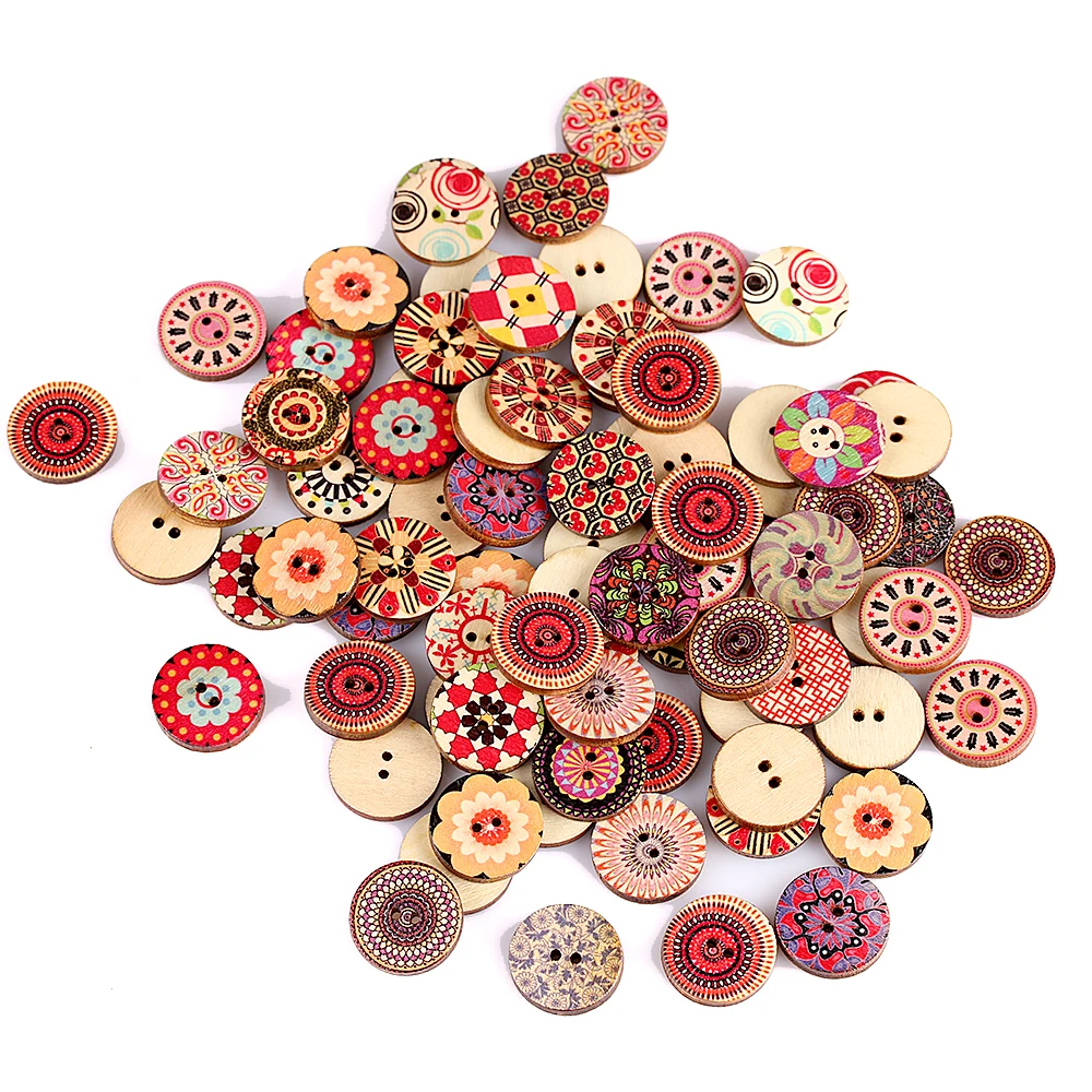 100PCS/Pack Mixed Luxury Colorful Flowers 2 Holes Wood Buttons Scrapbooking Sewing Craft 20mm Multicolor Round Buttons
100PCS/Pack Mixed Luxury Colorful Flowers 2 Holes Wood Buttons Scrapbooking Sewing Craft 20mm Multicolor Round Buttons