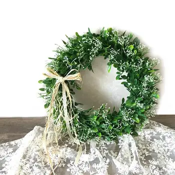 Artificial Green Leaves Wreath 15.75'' Front Door Wreath Shell Grass Boxwood Hanging Wreath For Wedding Wall Window Party Decor
Artificial Green Leaves Wreath 15.75'' Front Door Wreath Shell Grass Boxwood Hanging Wreath For Wedding Wall Window Party Decor