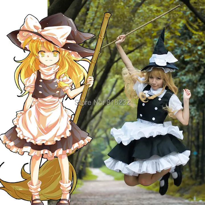 Платье горничной Touhou Project Kirisame Marisa, Индивидуальные костюмы для косплея
Платье горничной Touhou Project Kirisame Marisa, Индивидуальные костюмы для косплея