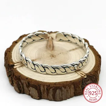 925 sterling silvery bracelet ethnic style retro fashion personality jewelry twist simple style send lover 2019 hot sale Bangles
925 sterling silvery bracelet ethnic style retro fashion personality jewelry twist simple style send lover 2019 hot sale Bangles