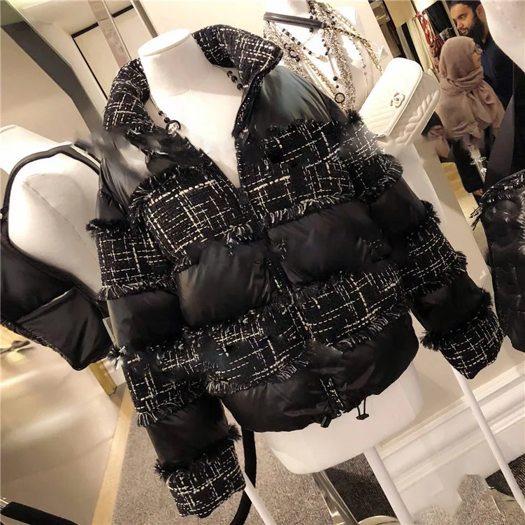 New turtleneck tweed prepare the splicing of bread thick down cotton-padded jacket F1006 fashion coat
New turtleneck tweed prepare the splicing of bread thick down cotton-padded jacket F1006 fashion coat