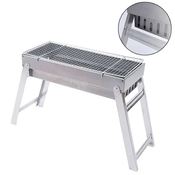 36*20*29.5cm Picnic BBQ Charcoal Grills for Barbecue & Sliver Outdoor Stainless steel Hiking Charcoal Camping Grill
36*20*29.5cm Picnic BBQ Charcoal Grills for Barbecue & Sliver Outdoor Stainless steel Hiking Charcoal Camping Grill