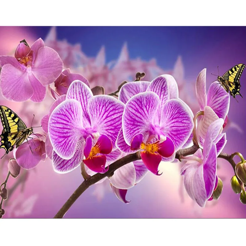 YUMEART Pink Flower Crystal Diamond Embroidery Diamond Orchid Butterfly Picture of Rhinestones Cross Stitch Kits Diamond Mosaic
YUMEART Pink Flower Crystal Diamond Embroidery Diamond Orchid Butterfly Picture of Rhinestones Cross Stitch Kits Diamond Mosaic
