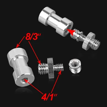6 in 1 1/4 "3/8" Metal Monopod Tripod Mounting Camera Holder Screw Mount Converter Flash Light Adapter Stand Spigot
6 in 1 1/4 "3/8" Metal Monopod Tripod Mounting Camera Holder Screw Mount Converter Flash Light Adapter Stand Spigot