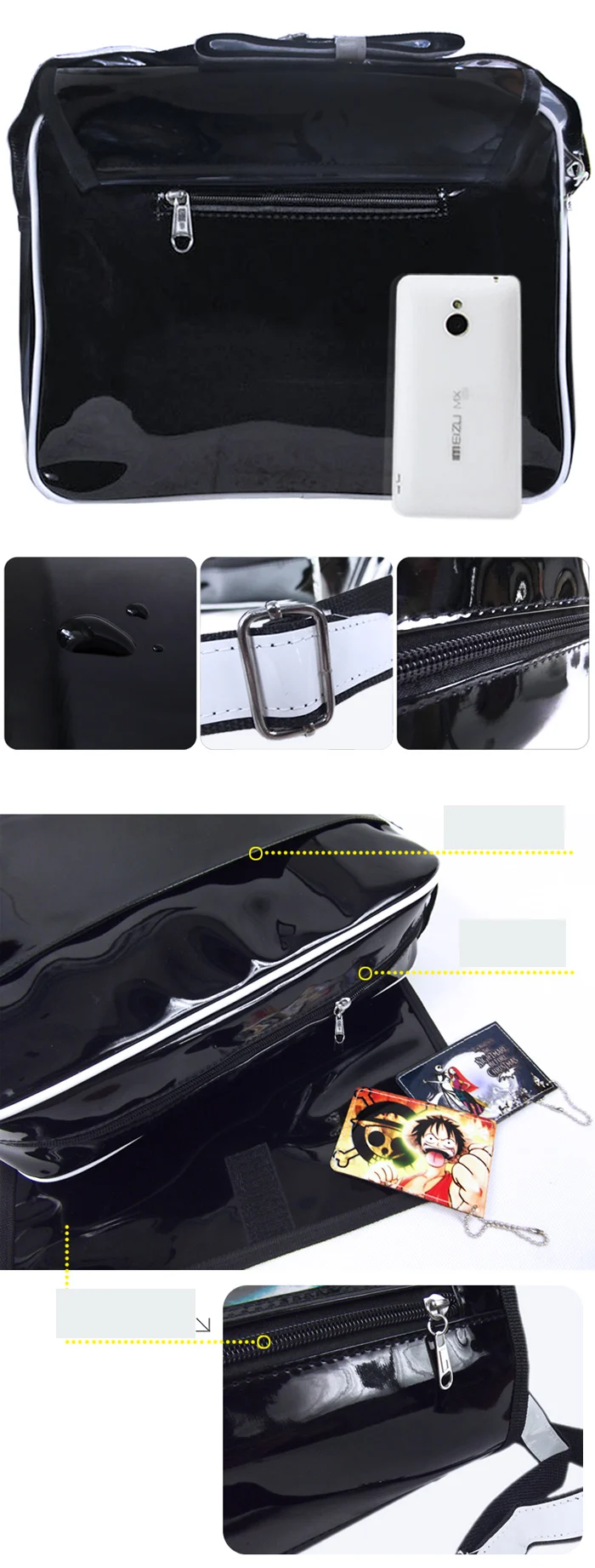 Smile Face Michael Jackson Fashion Casual PU PVC Printed Casual Zipper Student Shoulder Bag Crossbody Bags School Messenger Bag Smile Face Michael Jackson Fashion Casual PU PVC Printed Casual Zipper Student Shoulder Bag Crossbody Bags School Messenger Bag