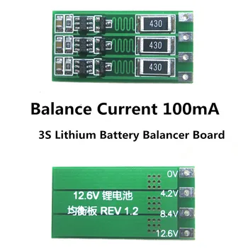 3S 100mA Lithium Battery Balancer Board 18650 Li-ion Battery Balancing Board Balance Current 1.1V 12.6V
3S 100mA Lithium Battery Balancer Board 18650 Li-ion Battery Balancing Board Balance Current 1.1V 12.6V