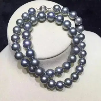 elegant 9-10mm south sea round silver grey pearl necklace 18inch 925s KKK 
elegant 9-10mm south sea round silver grey pearl necklace 18inch 925s KKK
