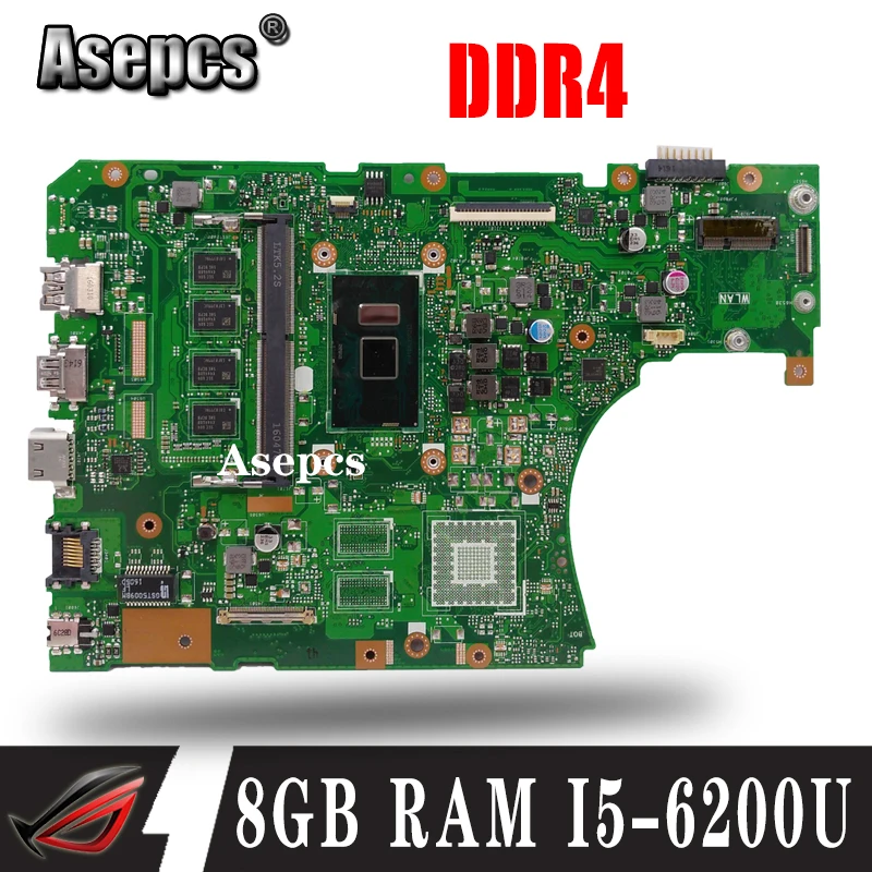 DDR4 X556UAM материнская плата для ноутбука For Asus X556U X556UV X556UQ X556UQK Материнская Тест