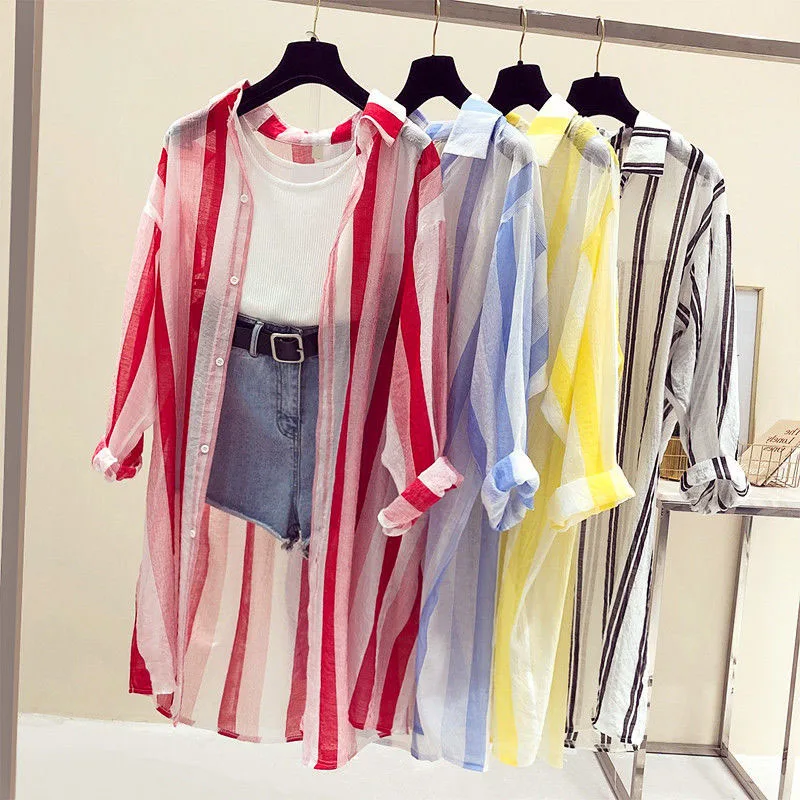 Blouses 2018 New Summer Women Casual Long Sleeve Cardigan Ladies Thin Blouses Women
Blouses 2018 New Summer Women Casual Long Sleeve Cardigan Ladies Thin Blouses Women