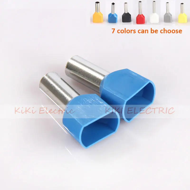 1000pcs/bag TE7510 Copper Crewel Tube Insulating Terminal 2*0.75mm2 Condutor Dual wire Cord Ends Double Entry Copper Terminals
1000pcs/bag TE7510 Copper Crewel Tube Insulating Terminal 2*0.75mm2 Condutor Dual wire Cord Ends Double Entry Copper Terminals