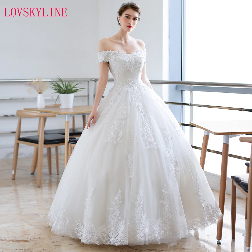Luxury Full Lace Embroidery Appliques Wedding Dress Cap Sleeves Boat Neck Ball Gown Wedding Dresses New
Luxury Full Lace Embroidery Appliques Wedding Dress Cap Sleeves Boat Neck Ball Gown Wedding Dresses New
