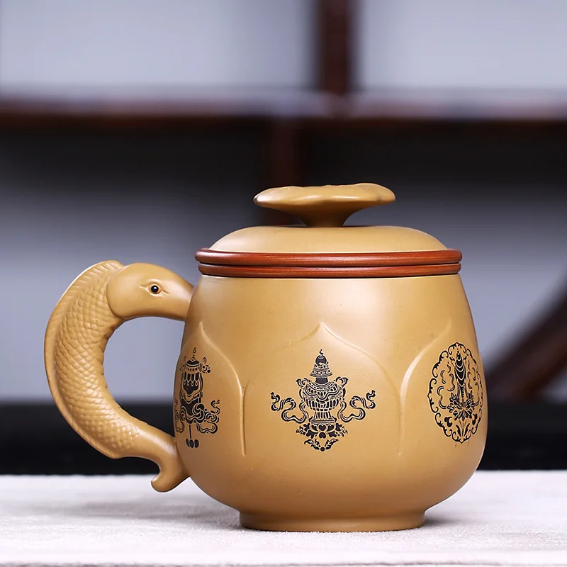 Purple Sand Covered Cup Making TeaCup Hand-carved Water Cup with Tea Filter Gift for Boyfriend Handpainted Gaiwan
Purple Sand Covered Cup Making TeaCup Hand-carved Water Cup with Tea Filter Gift for Boyfriend Handpainted Gaiwan