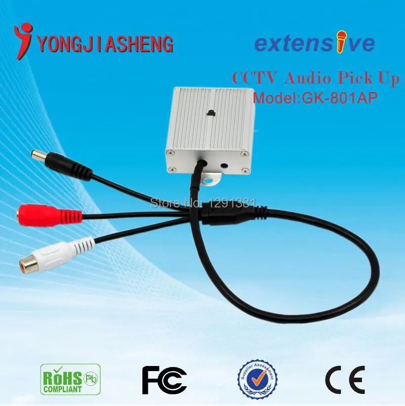 free shipping 5pcs Wide Range CCTV audio pick up security microphone sound monitor audio monitor