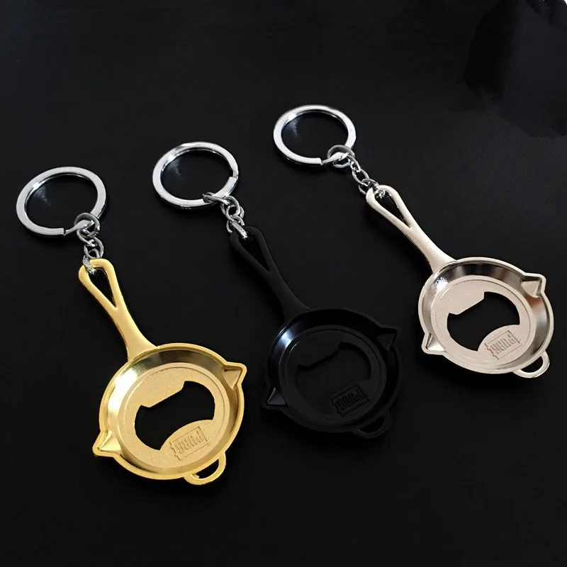 New Arrival Game pubg Pans Bottle Opener Keychain Metal Alloy Key Chain Key Holder For Player Souvenir 3 Colors Options
New Arrival Game pubg Pans Bottle Opener Keychain Metal Alloy Key Chain Key Holder For Player Souvenir 3 Colors Options