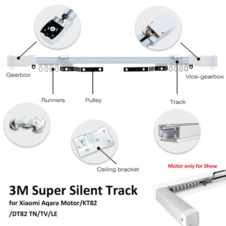 3M Xiaomi Aqara Curtain Rails,Zigbee Wifi work with MI HOME,smart remote control silent track,also for Dooya KT82/DT82 TN/TV/LE
3M Xiaomi Aqara Curtain Rails,Zigbee Wifi work with MI HOME,smart remote control silent track,also for Dooya KT82/DT82 TN/TV/LE