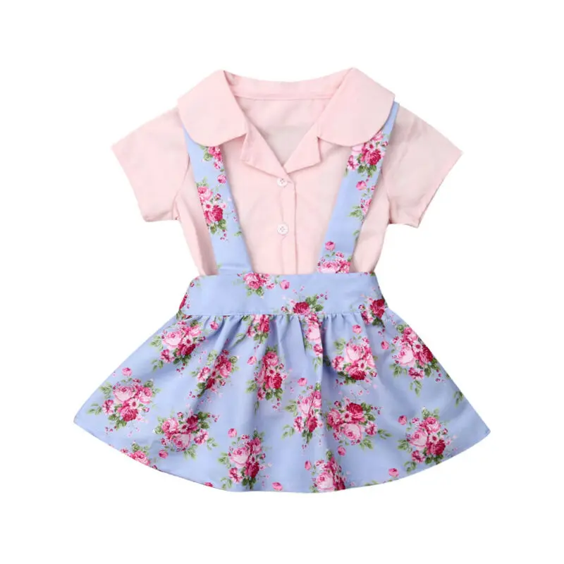 0-3Y Summer Cute Toddler Kids Baby Girl Clothes Sets Pink T-shirt Top Flowers Bib Strap Dress 2Pcs Outfit Clothes Set
0-3Y Summer Cute Toddler Kids Baby Girl Clothes Sets Pink T-shirt Top Flowers Bib Strap Dress 2Pcs Outfit Clothes Set