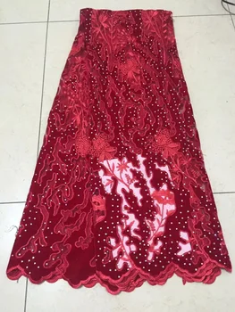 2018 Latest Nigerian French Lace Fabric High Quality African Lace Fabric Embroidered Red Velvet French Tulle Lace With Stones
2018 Latest Nigerian French Lace Fabric High Quality African Lace Fabric Embroidered Red Velvet French Tulle Lace With Stones