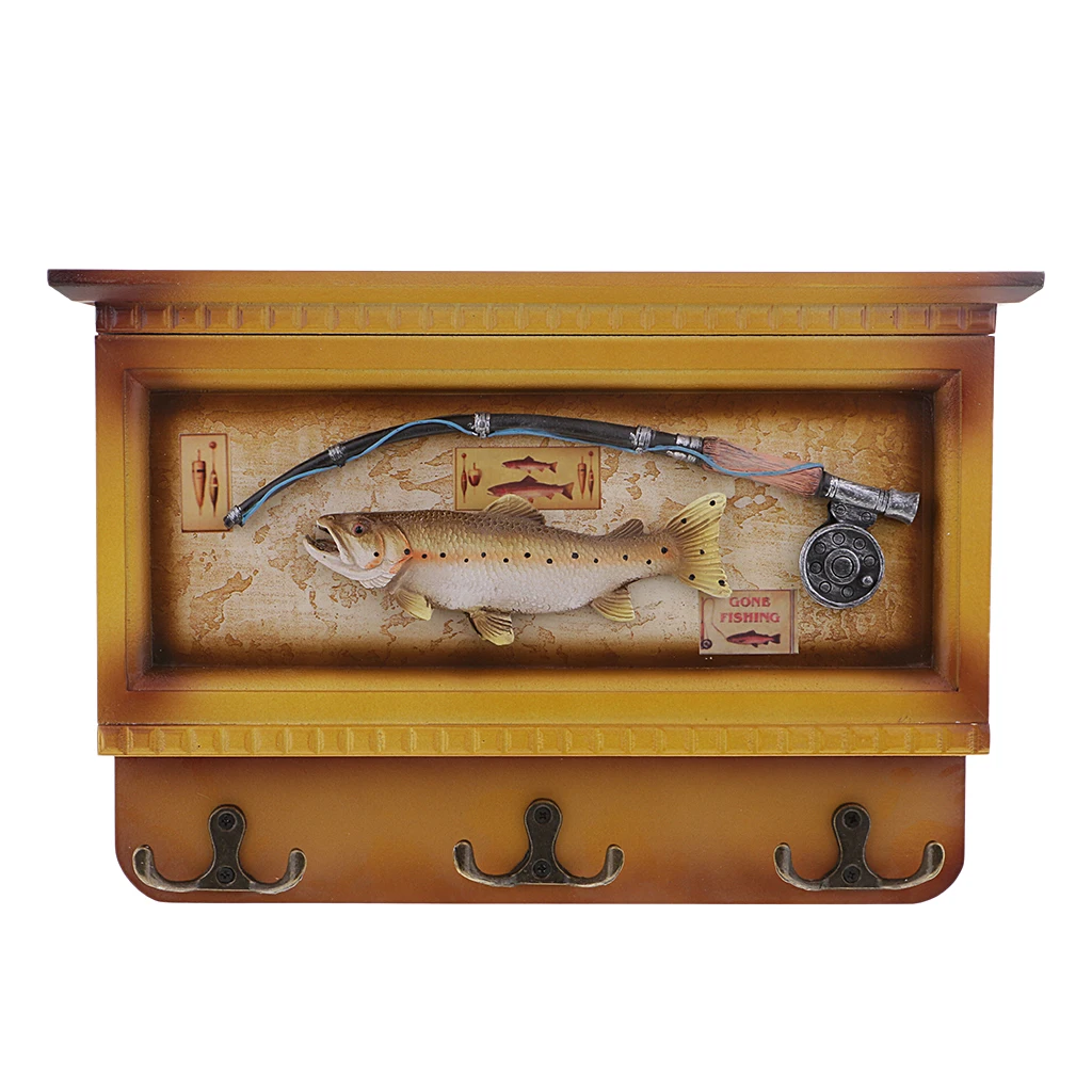 Wooden Key Holder Box 7 Hooks Wall Mounted & Tabletop Key Guard Storage Organizer Handmade Hallway Entryway Home Decor
