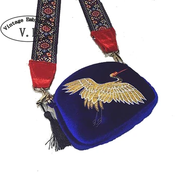 Vintage Mini Velvet Embroidery Crane Shell Bag Wild Strap Fashion Bohemia Shoulder Bags Designer Tassel Crossbody Bag Bolsas
Vintage Mini Velvet Embroidery Crane Shell Bag Wild Strap Fashion Bohemia Shoulder Bags Designer Tassel Crossbody Bag Bolsas