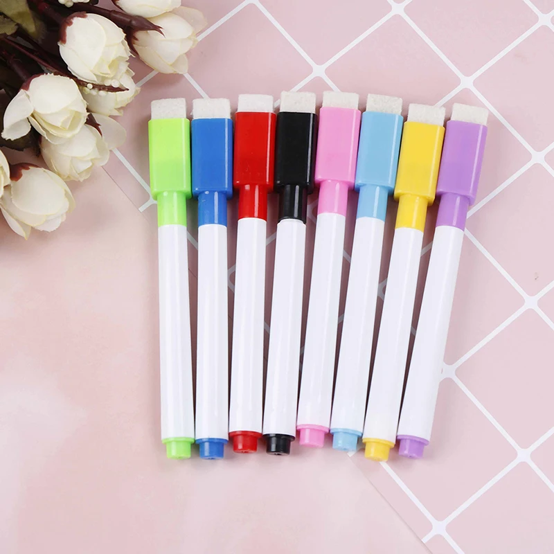10Pcs Magnetic Whiteboard Pen Drawing Magnet Erasable Dry Wipe Markers Built In Eraser Office School Supplies 8 Colors
10Pcs Magnetic Whiteboard Pen Drawing Magnet Erasable Dry Wipe Markers Built In Eraser Office School Supplies 8 Colors