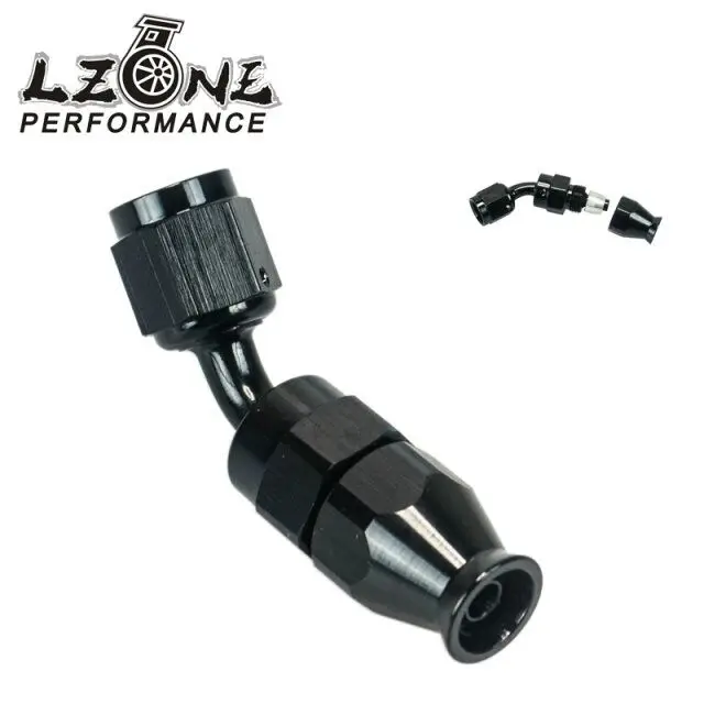 

LZONE - AN4 AN-4 45 DEGREE REUSABLE SWIVEL TEFLON HOSE END FITTING AN4 BLACK/ RED&BLUE JR-SL6045-04-021/311