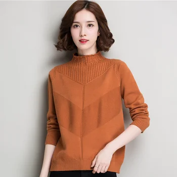 2020 new style women's wear, semi high necked sweater, female head, loose autumn winter sweater, short shirt.
2020 new style women's wear, semi high necked sweater, female head, loose autumn winter sweater, short shirt.