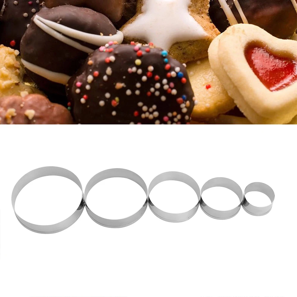 5pcs/set Round Circle Stainless Steel Cookie Cutter Set Biscuit Cookies Pastry Mold
5pcs/set Round Circle Stainless Steel Cookie Cutter Set Biscuit Cookies Pastry Mold