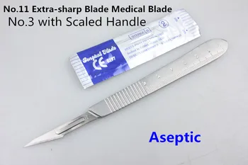 Korea Operating blade double eyelid plastic No. 11 super sharp blade Medical blade No. 3 with scaling handle with ruler
Korea Operating blade double eyelid plastic No. 11 super sharp blade Medical blade No. 3 with scaling handle with ruler