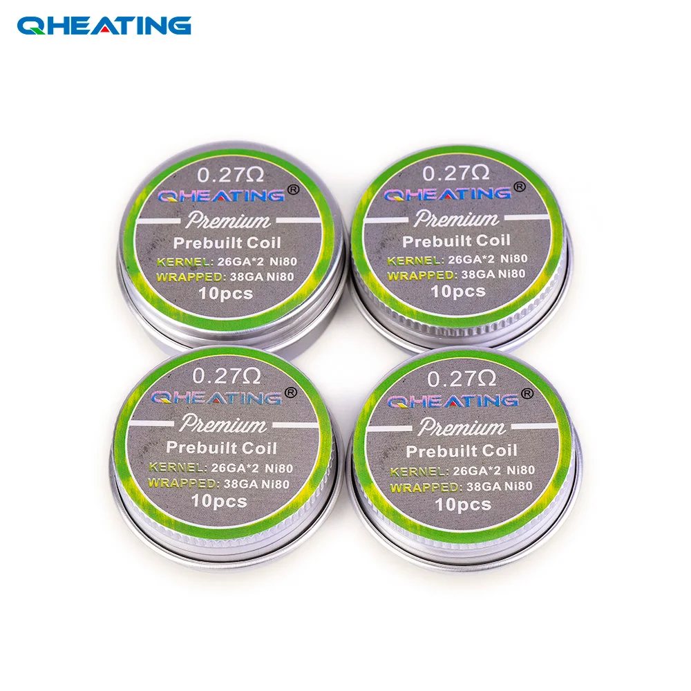QHEATIN High Density NI80 clapton coil 26ga*2+38ga Prebuilt fused coil for Electronic Cigarette RDA Coil 10box/lot
QHEATIN High Density NI80 clapton coil 26ga*2+38ga Prebuilt fused coil for Electronic Cigarette RDA Coil 10box/lot