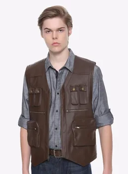 Vogue Men Leather Jacket Coat Black Brown Nice Sleeveless PU Jacket Vest Zipper With Large Pockets Casual Coat Men
Vogue Men Leather Jacket Coat Black Brown Nice Sleeveless PU Jacket Vest Zipper With Large Pockets Casual Coat Men