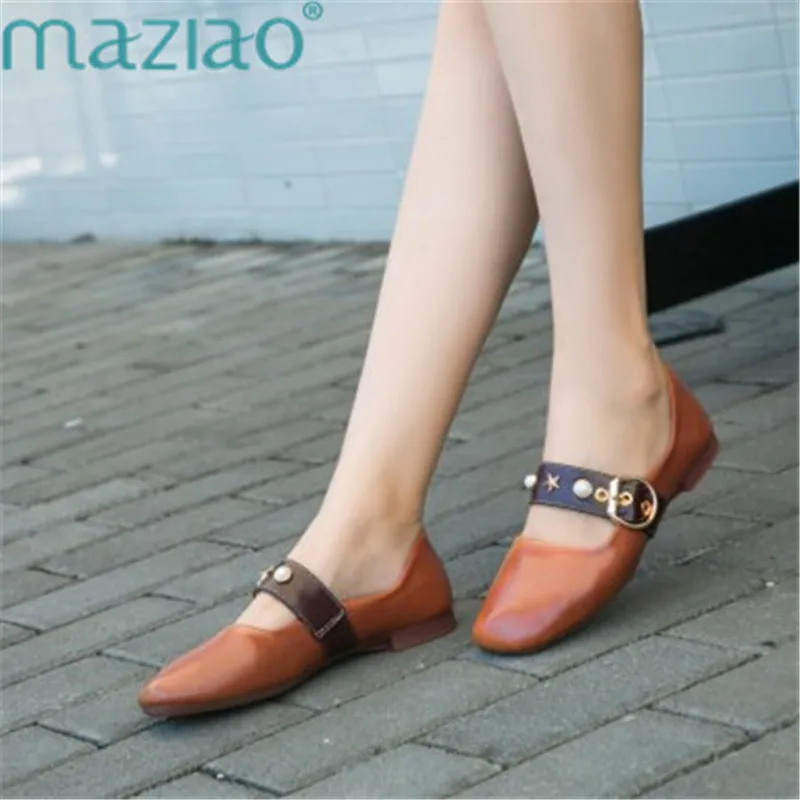 Cute Women Flat Shoes Casual Shallow Mouth Buckle Strap Loafers Metal Decoration Shoes Woman Ballet MAZIAO
Cute Women Flat Shoes Casual Shallow Mouth Buckle Strap Loafers Metal Decoration Shoes Woman Ballet MAZIAO