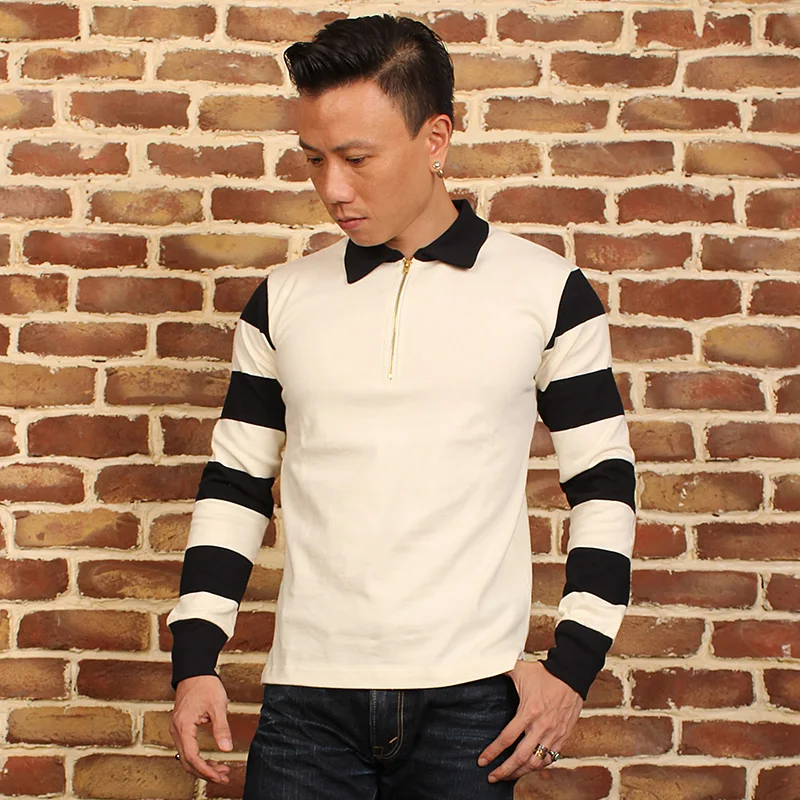 READ THE DESCRIPTION black and white stripe color vintage pullover t-shirt vintage motorcycle rider stripe long-sleeve T-shirt
READ THE DESCRIPTION black and white stripe color vintage pullover t-shirt vintage motorcycle rider stripe long-sleeve T-shirt