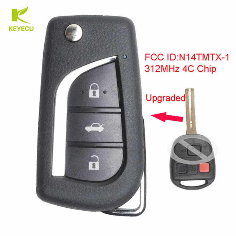 KEYECU 3 Button Upgraded Flip Remote Car Key Fob 312MHz With 4C Chip for Lexus RX300 1999-2003 FCC ID: N14TMTX-1
KEYECU 3 Button Upgraded Flip Remote Car Key Fob 312MHz With 4C Chip for Lexus RX300 1999-2003 FCC ID: N14TMTX-1