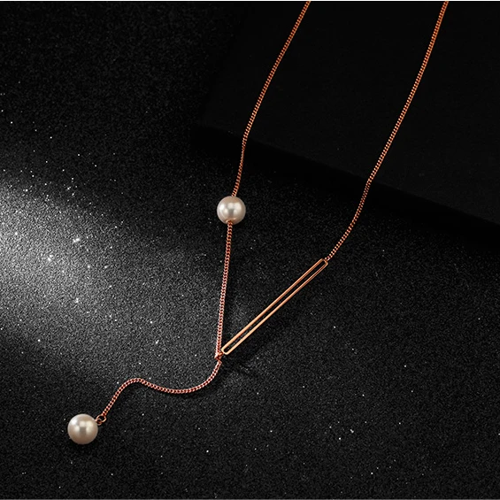 Elegance Pearl Necklace for Women Brand Quality Titanium Steel Rose Gold Color Pearl Necklace Gift Jewelry for Her Drop Shipping
Elegance Pearl Necklace for Women Brand Quality Titanium Steel Rose Gold Color Pearl Necklace Gift Jewelry for Her Drop Shipping