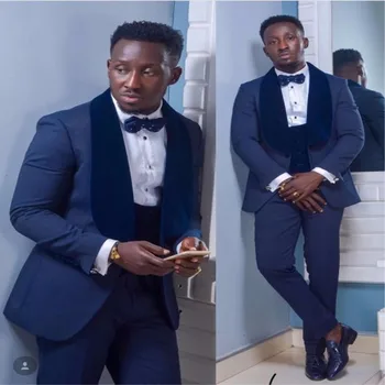 Fashion Navy Blue Jacket Tuxedos Brides Groomsmen Men Suits Wedding Best Man Shawl Lapel Tuxedos 3 Pieces Plus Customized Size
Fashion Navy Blue Jacket Tuxedos Brides Groomsmen Men Suits Wedding Best Man Shawl Lapel Tuxedos 3 Pieces Plus Customized Size