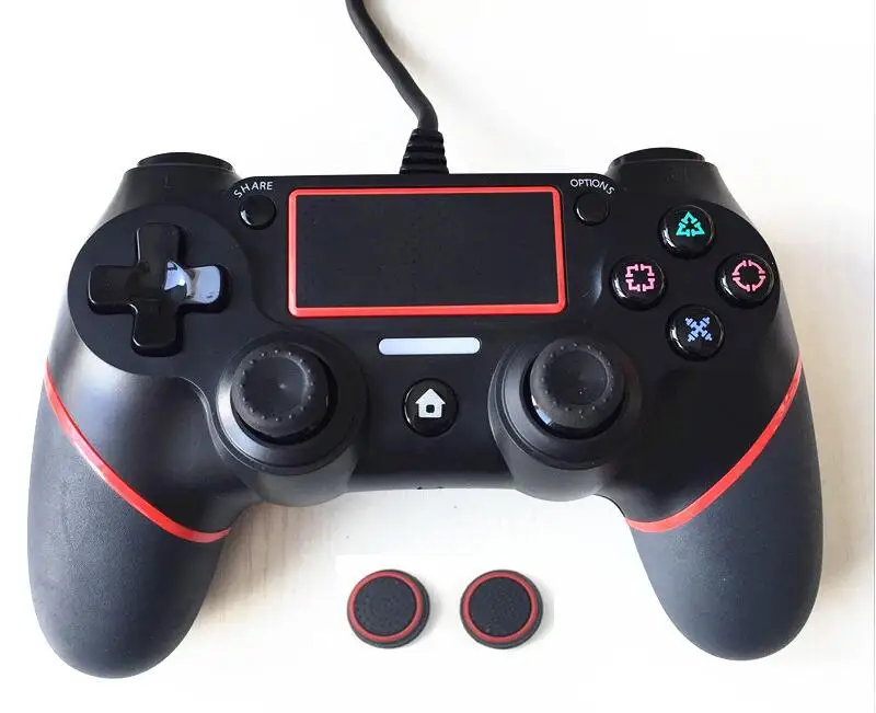 One Controller Wired Gamepad For Playstation 4, PS4 Joystick Gamepads + 2pcs of Silicone Thumb Cap, All For PS4 Console
One Controller Wired Gamepad For Playstation 4, PS4 Joystick Gamepads + 2pcs of Silicone Thumb Cap, All For PS4 Console
