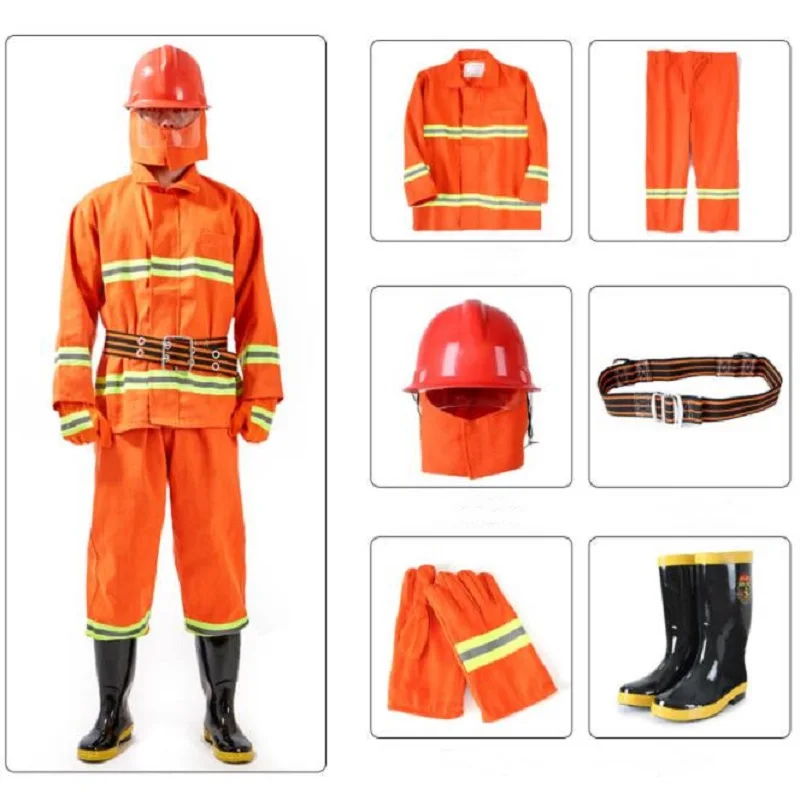 6 In 1 Firefighter Suits Insulated Flame-retardant Coat Anti-impact Helmet Reflective Gloves Electric Shock-proof Rubber Boots
6 In 1 Firefighter Suits Insulated Flame-retardant Coat Anti-impact Helmet Reflective Gloves Electric Shock-proof Rubber Boots